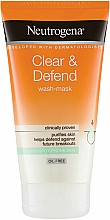 Düfte, Parfümerie und Kosmetik 2in1 Gesichtsmaske ohne Ölen - Neutrogena Clear & Defend 2 in 1 Wash-Mask