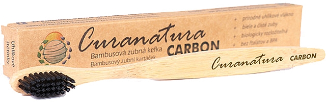 Bambuszahnbürste Weichen Carbonborsten - Curanatura Bamboo Carbon — Bild N2