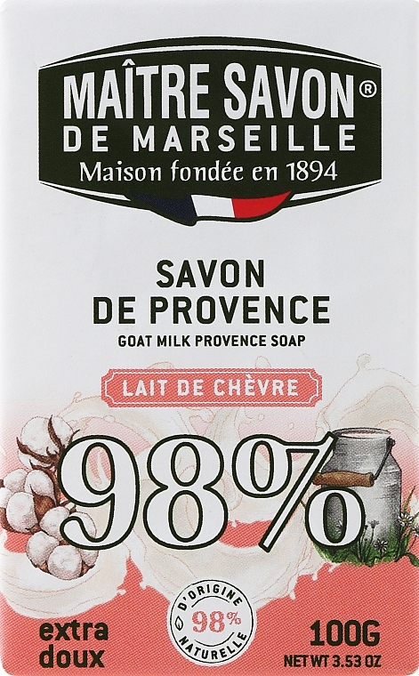 Feste Seife mit Ziegenmilch - Maitre Savon De Marseille Savon De Provence Goat Milk Soap Bar — Bild N1