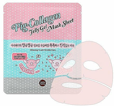 Intensiv feuchtigkeitsspendende Gesichtsmaske mit natürlichem Kollagen - Holika Holika Pig Collagen Gel Mask