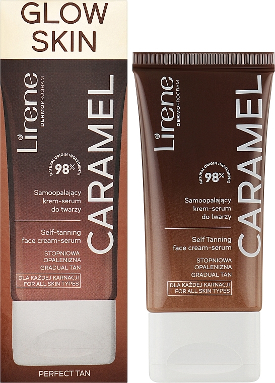 Selbstbräunendes Gesichtscremeserum Caramel - Lirene Perfect Tan Self-Tanning Cream-Serum — Bild N2