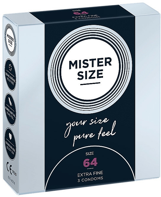 Kondome aus Latex Größe 64 3 St. - Mister Size Extra Fine Condoms — Bild N1