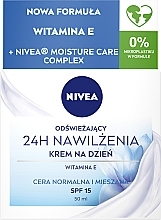 Düfte, Parfümerie und Kosmetik Kühlende Tagescreme mit Vitamin E und Antioxidantien - Nivea 24H Moisture Care Complex