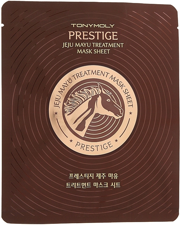 Feuchtigkeitsspendende Tuchmaske mit Pferdehaaröl aus Jeju-do - Tony Moly Prestige Jeju Mayu Treatment — Bild N1