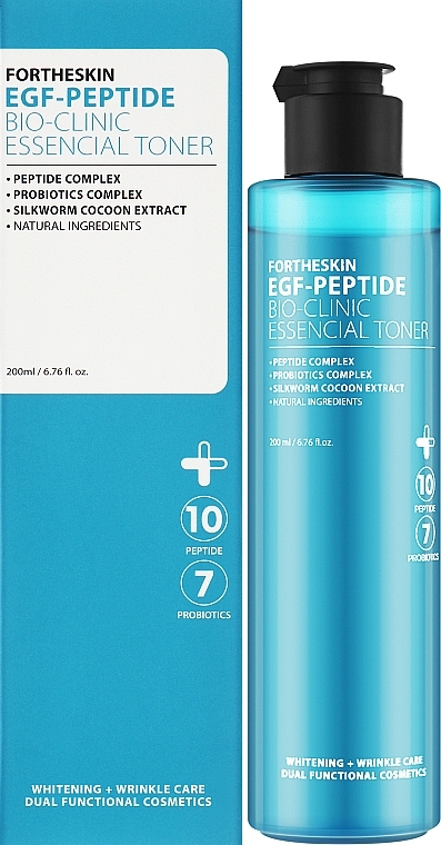 Verjüngendes Peptid-Gesichtswasser mit Lifting-Effekt - Fortheskin EGF-Peptide Bio Clinic Essencial Toner — Bild N1