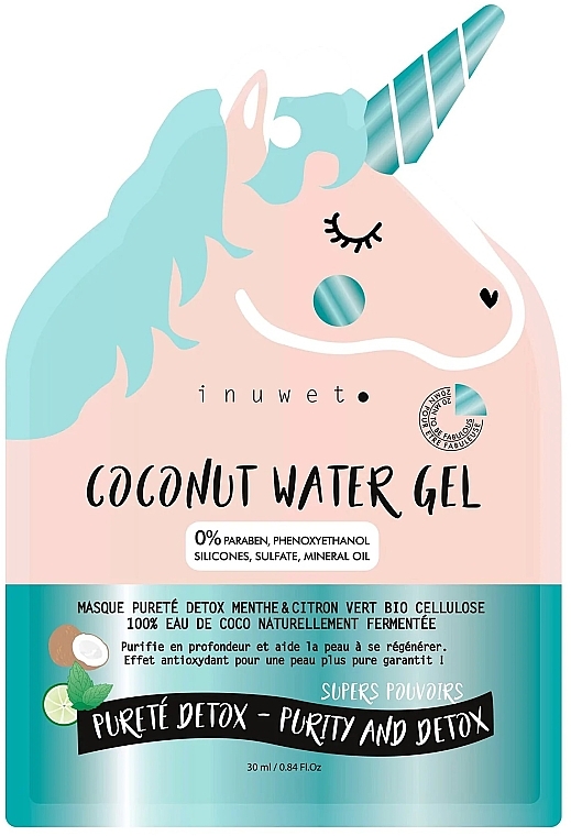 Gesichtsmaske Detox - Inuwet Coconut Water Gel Purity Detox Face Mask — Bild N1