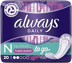 Düfte, Parfümerie und Kosmetik Slipeinlagen 20 St. - Always Dailies Fresh Scent Singles To Go Panty Liners
