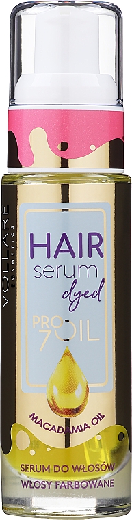 Haarserum für coloriertes Haar mit Macadamiaöl - Vollare Pro Oli Color & Shine Hair Serum
