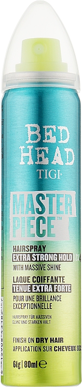 Haarlack für mehr Glanz Extra starker Halt - Tigi Bed Head Masterpiece Hairspray Extra Strong Hold Level 4 — Bild N1