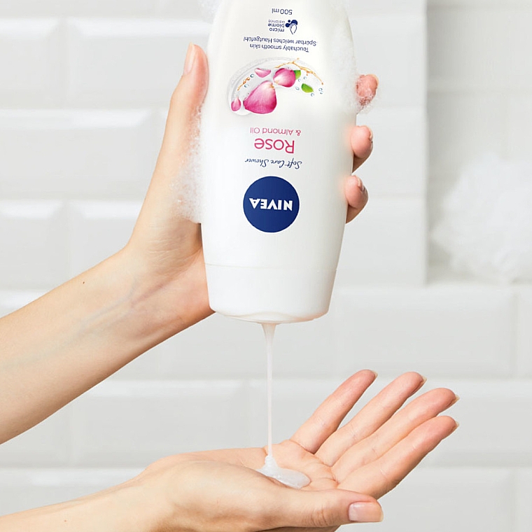 Creme-Duschgel "Milch & Rose" - NIVEA Bath Care Cream Shower Rose And Milk — Bild N4