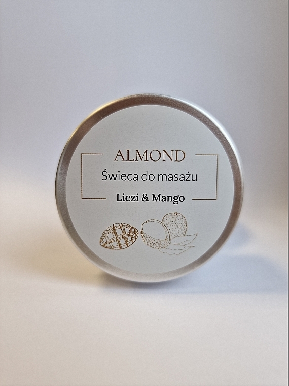 GESCHENK! Massagekerze Litschi und Mango - Almond Cosmetics Lichee & Mango Massage Candle — Bild N1