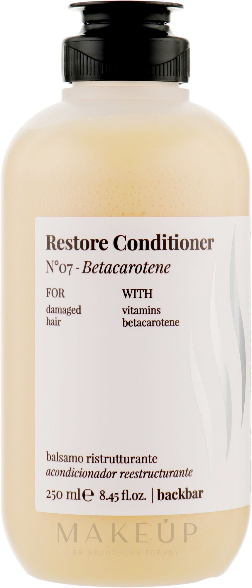 Conditioner für strapaziertes Haar mit Vitaminen - Farmavita Back Bar No7 Restore Conditioner Betacarotene — Bild 250 ml