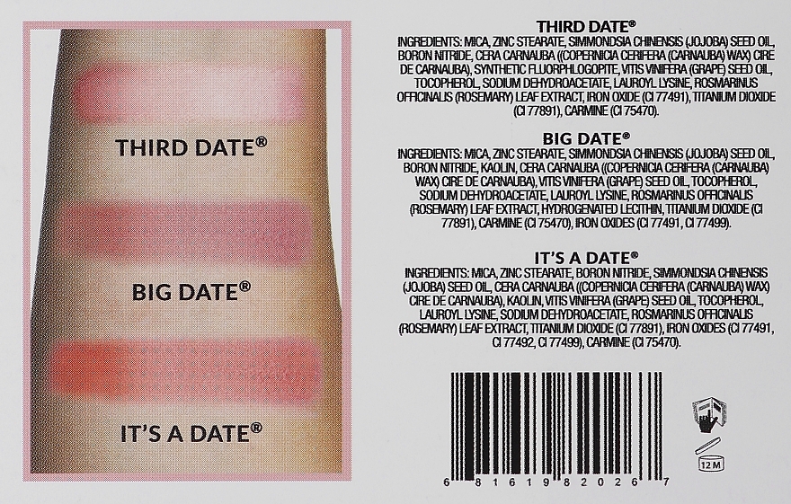 Rouge-Set für das Gesicht - theBalm Date Night Blush Set (Rouge 3x6.5g) — Bild N3