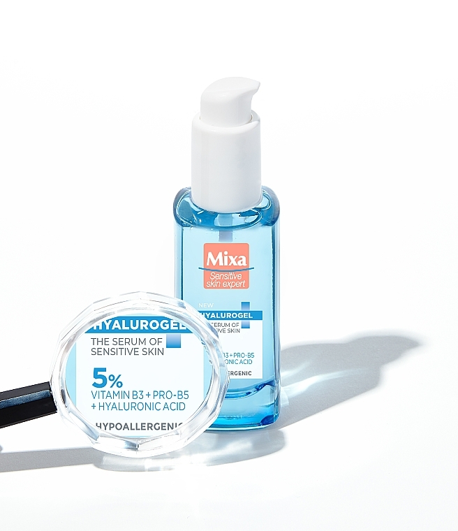 Feuchtigkeitsspendendes Gesichtsserum mit Hyaluronsäure für empfindliche Haut - Mixa Hyalurogel The Serum Of Sensitive Skin — Bild N9
