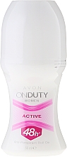 Deo Roll-on Antitranspirant - Avon On Duty Woman Active 48h Anti-Perspirant Roll-On — Bild N1