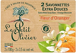 Düfte, Parfümerie und Kosmetik Milde Seife mit Orangenblütenextrakt - Le Petit Olivier 2 extra mild soap bars Orange blossom