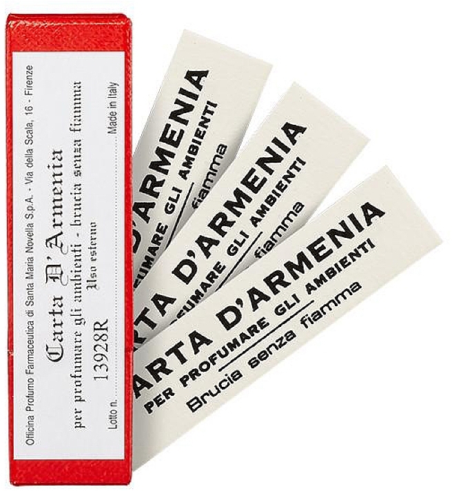 Santa Maria Novella Carta d'Armenia  - Räucherstäbchen aus armenischem Papier 18 Blatt — Bild N2