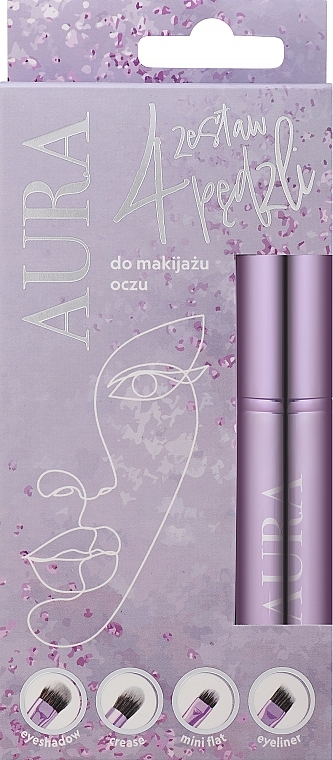Augen-Make-up-Pinsel-Set violett - Aura Cosmetics  — Bild N2