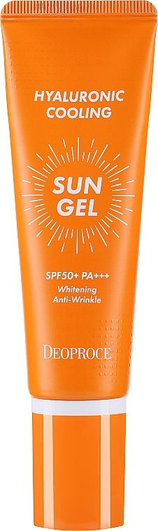 Kühlendes und feuchtigkeitsspendendes Sonnenschutzgel für das Gesicht mit Hyaluronsäure und Eukalyptusextrakt SPF 50+ - Deoproce Hyaluronic Cooling Sun Gel — Bild N2