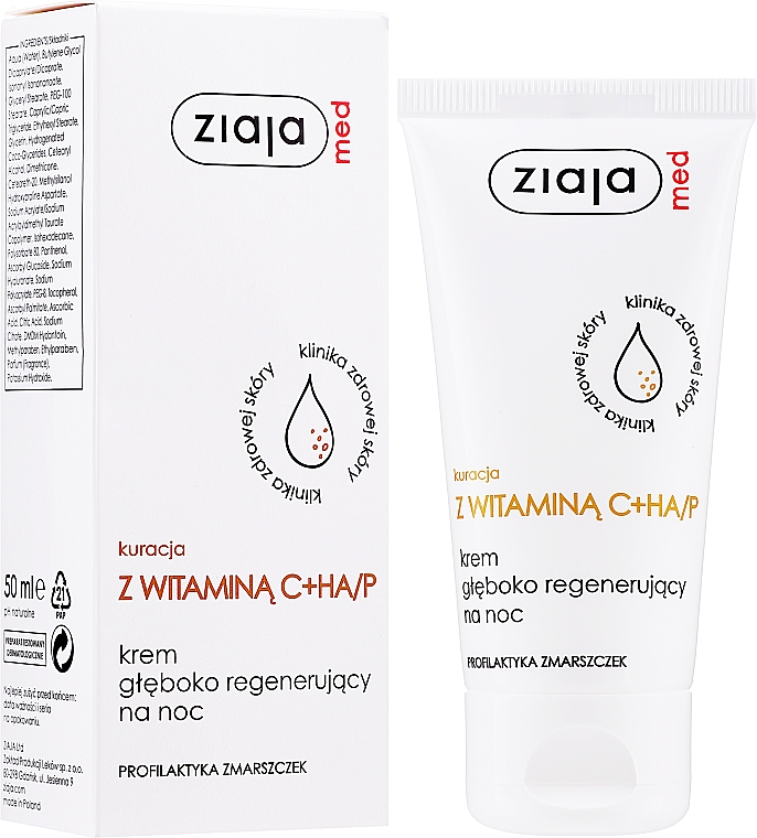 Regenerierende Nachtcreme mit Vitamin C - Ziaja Med Dermatological Treatment With Vitamin C Night Cream — Bild N2