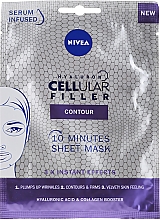 Straffende Tuchmaske für das Gesicht mit Hyaluronsäure und Kollagen - Nivea Hyaluron Cellular Filler 10 Minutes Sheet Mask — Bild N1