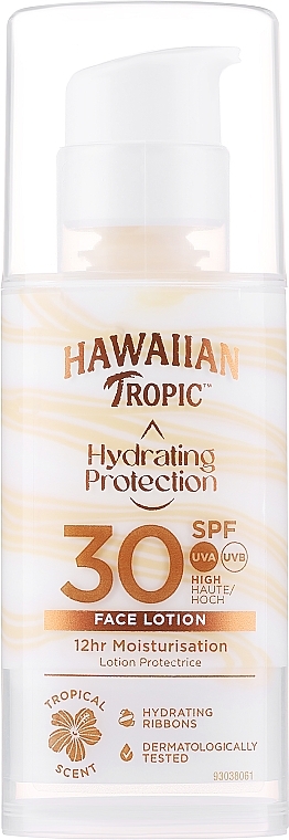 Feuchtigkeitsspendende Sonnenschutzlotion mit LSF 30 - Hawaiian Tropic Silk Hydration Air Soft Face Protective Sun Lotion SPF 30 — Bild N1