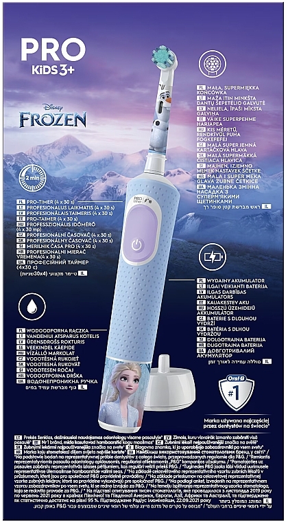 Elektrische Zahnbürste für Kinder blau - Oral-B Vitality Pro Kids 3+ Frozen — Bild N3