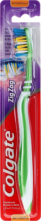 Zahnbürste weich ZigZag weiß-grün - Colgate ZigZag Soft — Bild N1