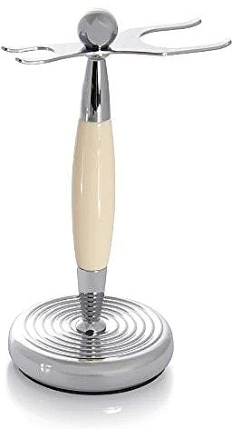 Set - Golddachs Pure Badger, Safety Razor Ivory Chrom (sh/brush + razor + stand) — Bild N3