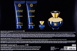 Versace Pour Femme Dylan Blue - Duftset (Eau de Parfum 100ml + Eau de Parfum Mini 5ml + Duschgel 100ml + Körperlotion 100ml) — Bild N3