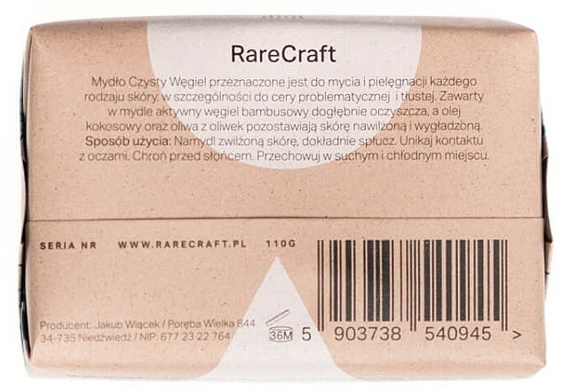 Körperseife mit natürlichen Ölen und aktiver Bambuskohle - RareCraft Soap — Bild N3