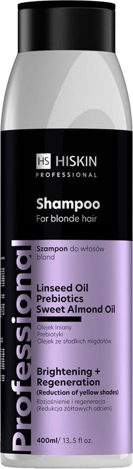 Shampoo für blondes Haar mit Leinsamenöl - HiSkin Professional Shampoo — Bild 400 ml