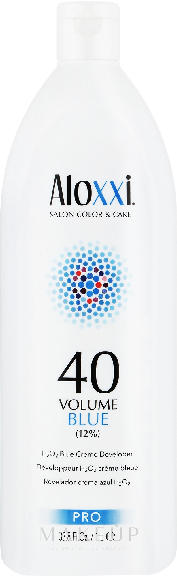 Creme-Oxidationsmittel für das Haar 12% - Aloxxi 40 Volume Blue Creme Developer — Bild 1000 ml