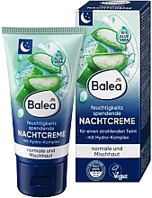 Düfte, Parfümerie und Kosmetik Nachtcreme mit Aloe Vera Saft für normale- und Mischhaut - Balea Nachtcreme Feuchtigkeits Spendend