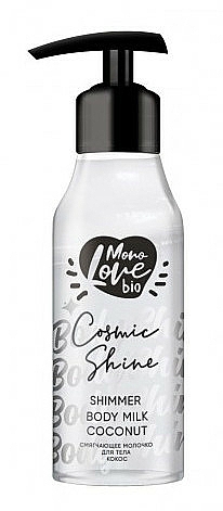 Schimmernde Körpermilch mit Kokosnuss - MonoLove Bio Shimmer Body Milk Coconut Cosmic Shine — Bild N1