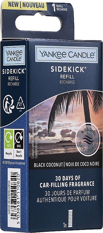 Auto-Lufterfrischer Black Coconut - Yankee Candle Black Coconut (Refill) — Bild N1