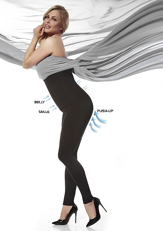 Leggings für Damen mit Push-up-Effekt Bella black - Bas Bleu  — Bild N4