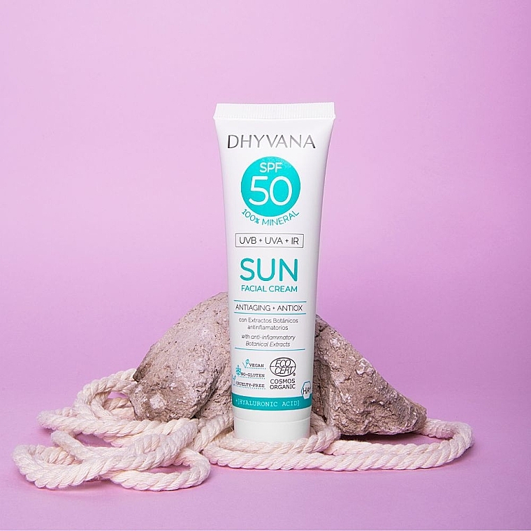 Sonnenschutzcreme SPF50 - Dhyvana SUN Mineral Anti-Aging Cream — Bild N1
