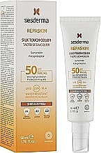 Sonnenschutzprodukt für das Gesicht mit Tönungseffekt - SesDerma Laboratories Repaskin Silk Touch Color SPF 50 — Bild N2