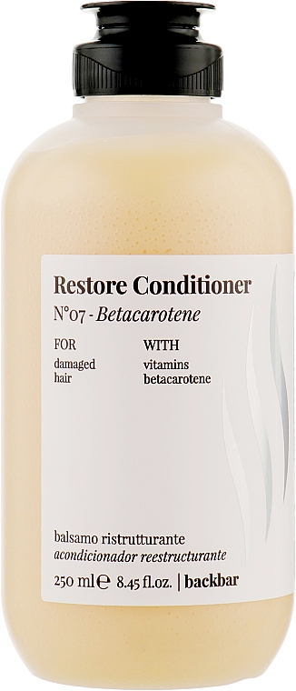 Conditioner für strapaziertes Haar mit Vitaminen - Farmavita Back Bar No7 Restore Conditioner Betacarotene