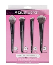 Make-up Pinselset 4 St. - Brushworks Buff and Blend Face Set  — Bild N1