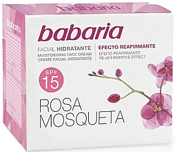 Feuchtigkeitsspendende Gesichtscreme mit Hagebutte SPF 15 - Babaria Face Cream With Rose Hip SPF15 — Bild N1