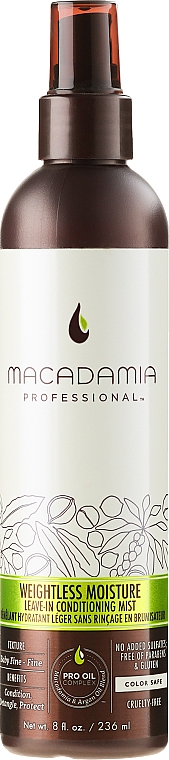 Feuchtigkeitsspendender Spray Conditioner - Macadamia Professional Natural Oil Weightless Moisture Conditioning Mist — Bild N1
