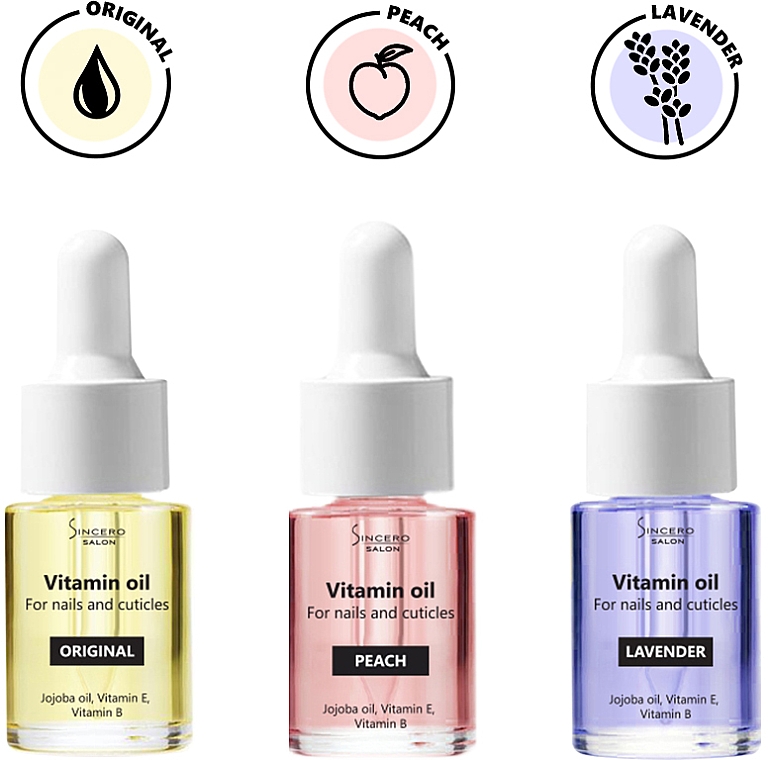 Vitaminöl für Nägel mit Lavendel - Sincero Salon Vitamin Nail Oil Lavender — Bild N3