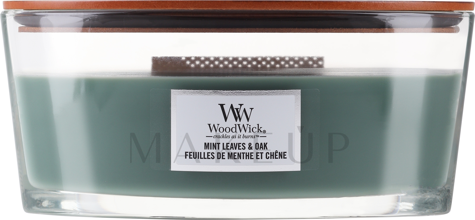 Duftkerze - WoodWick Ellipse Mint Leaves & Oak — Bild 453.6 g