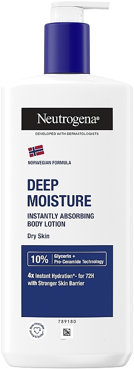 Tief feuchtigkeitsspendende Körperlotion für trockene Haut - Neutrogena Deep Moisture Body Lotion