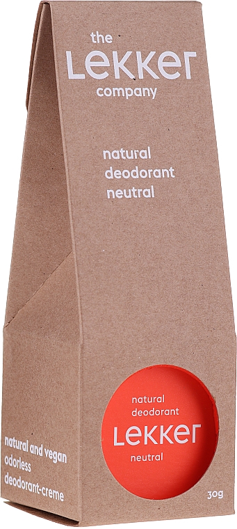 Natürliches Creme-Deodorant ohne Duft - The Lekker Company Natural Deodorant Neutral — Bild N1