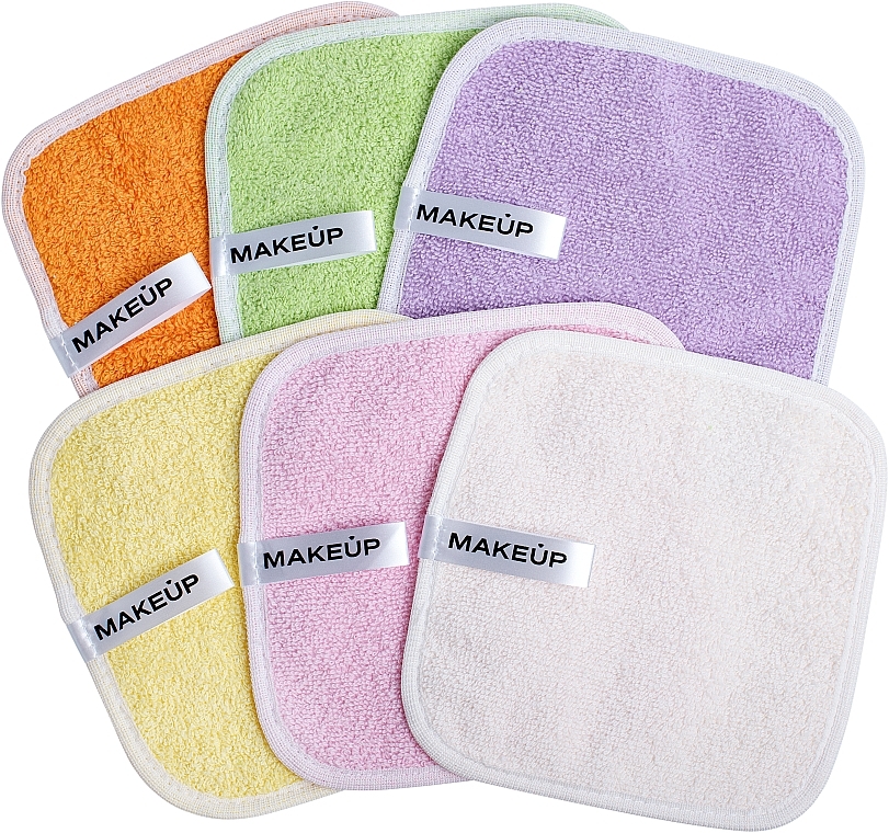 Wiederverwendbare Mini-Waschtücher für das Gesicht Colorful 6 St. - MAKEUP Face Napkin Towel Set — Bild N1