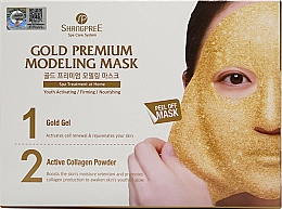 Düfte, Parfümerie und Kosmetik Gesichtspflegeset - Shangpree Gold Premium Plus Modeling Mask (Gesichtsgel 5x50g + Gesichtspuder 5x4,5g)