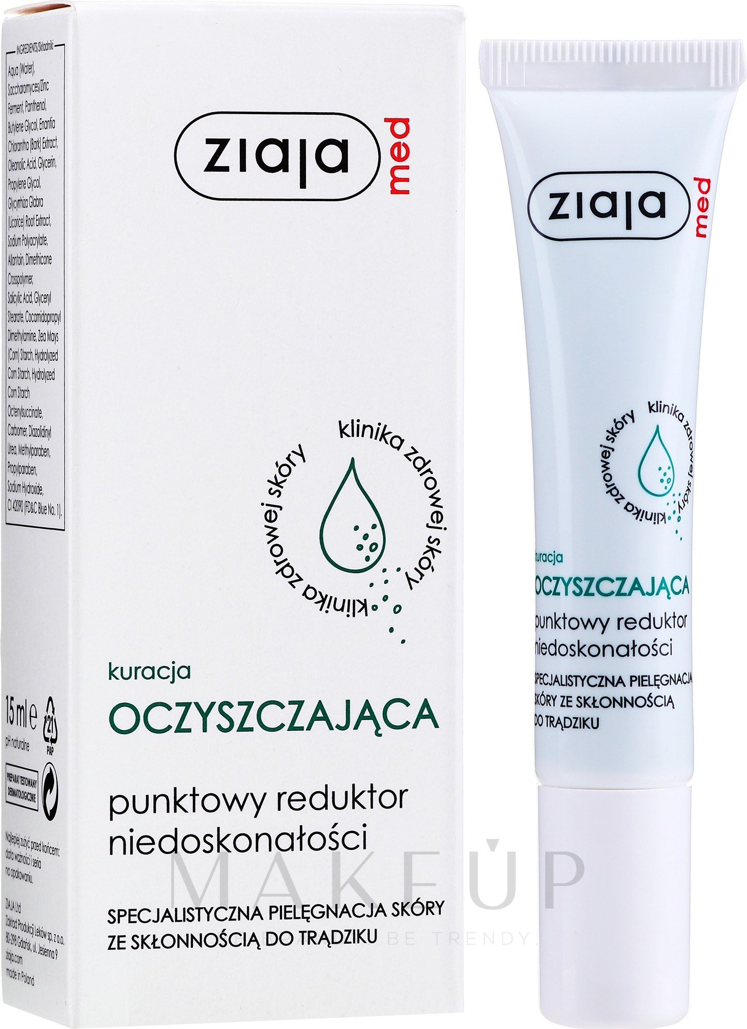 Antibakterielle Anti-Akne Gesichtspflege - Ziaja Med Spot Acne Reducing Treatment Antibacterial — Bild 15 ml